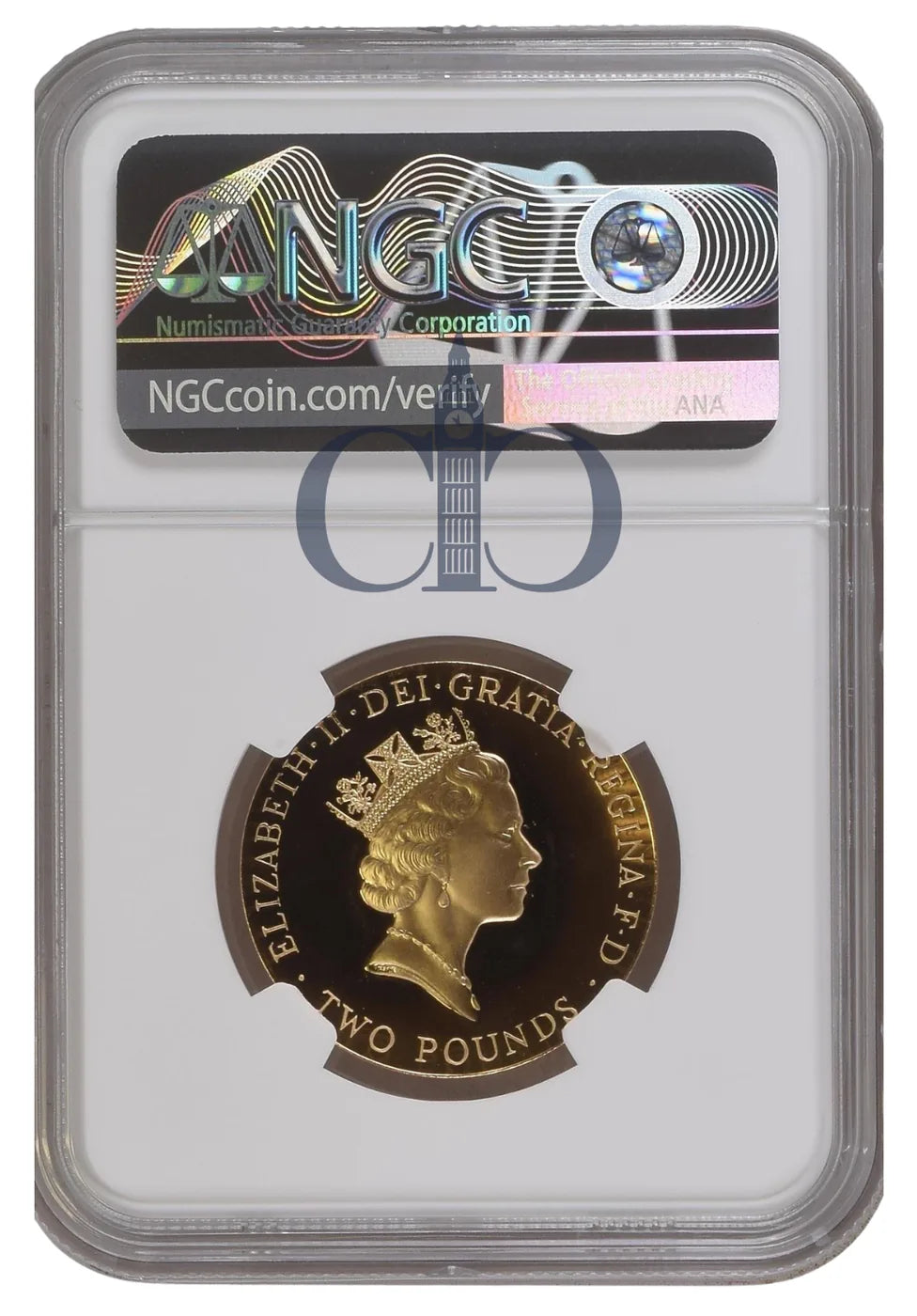 1996 £2 European Championship Proof obverse