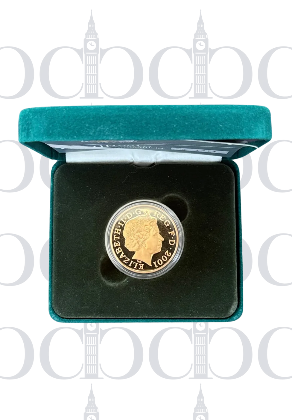 2001 £5 100th Anniversary Proof Inc Box & Certificate obverse by Ian Rank-Broadley