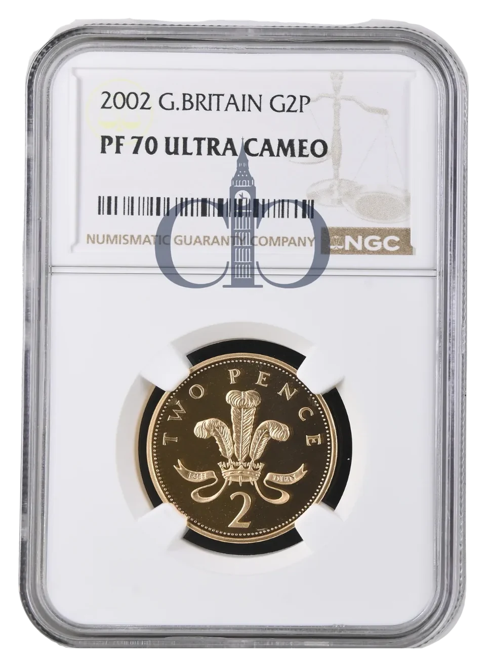 2002 2p Proof reverse