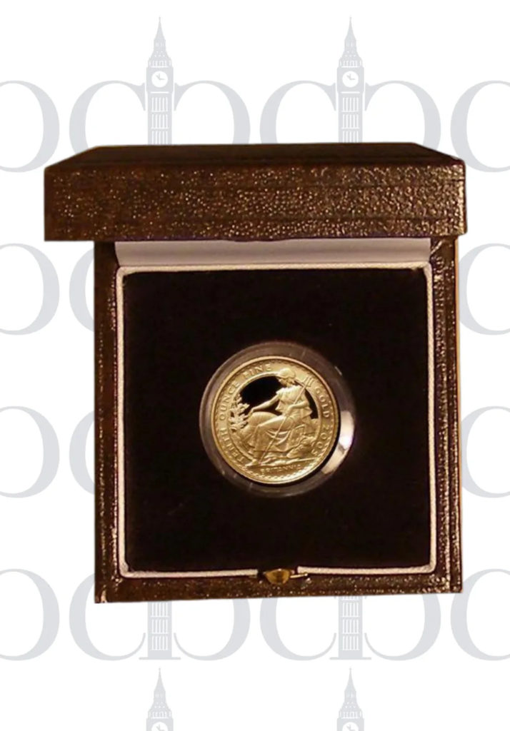 2005 Britannia £10 1/10oz Gold Proof reverse by Philip Nathan