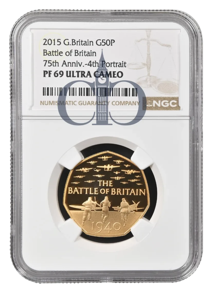 2015 50p Battle of Britain Proof reverse by Gary Breeze