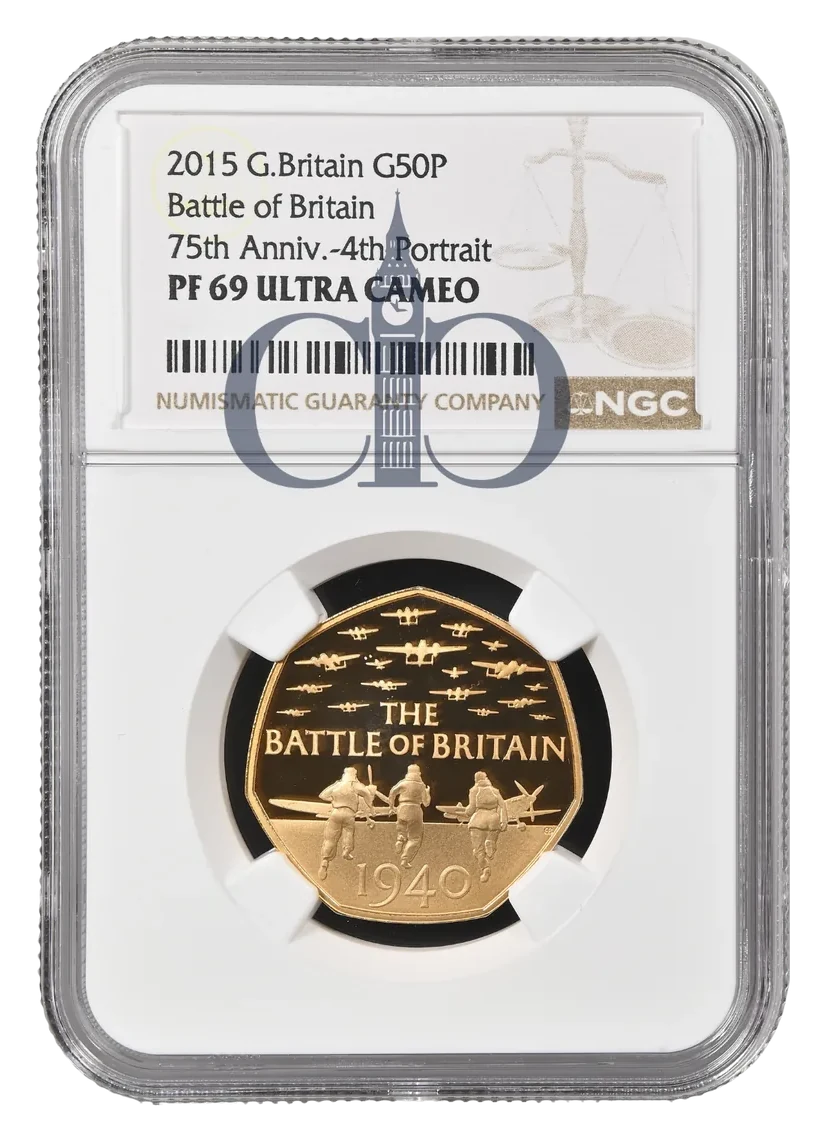 2015 50p Battle of Britain Proof reverse by Gary Breeze