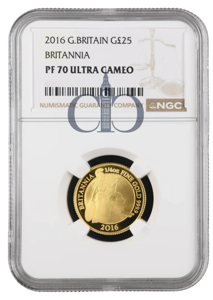 2016 1/4oz Britannia Proof reverse