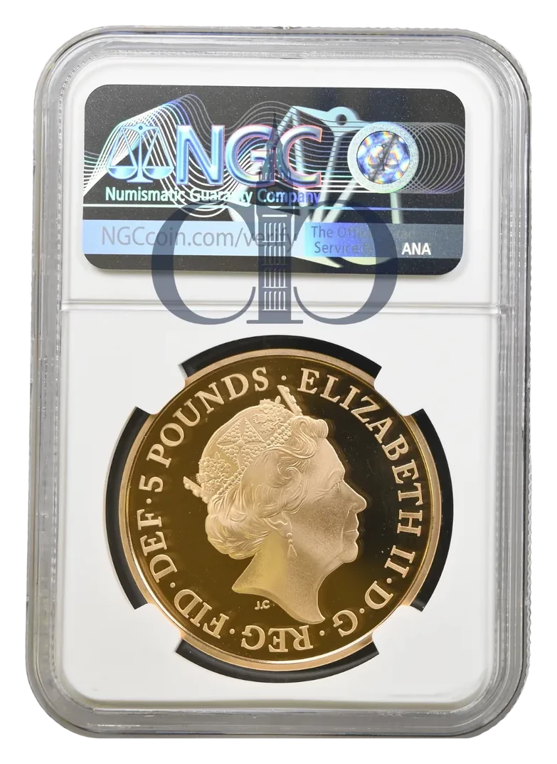 2017 Gold Proof King Canute £5 obverse by Jody Clark