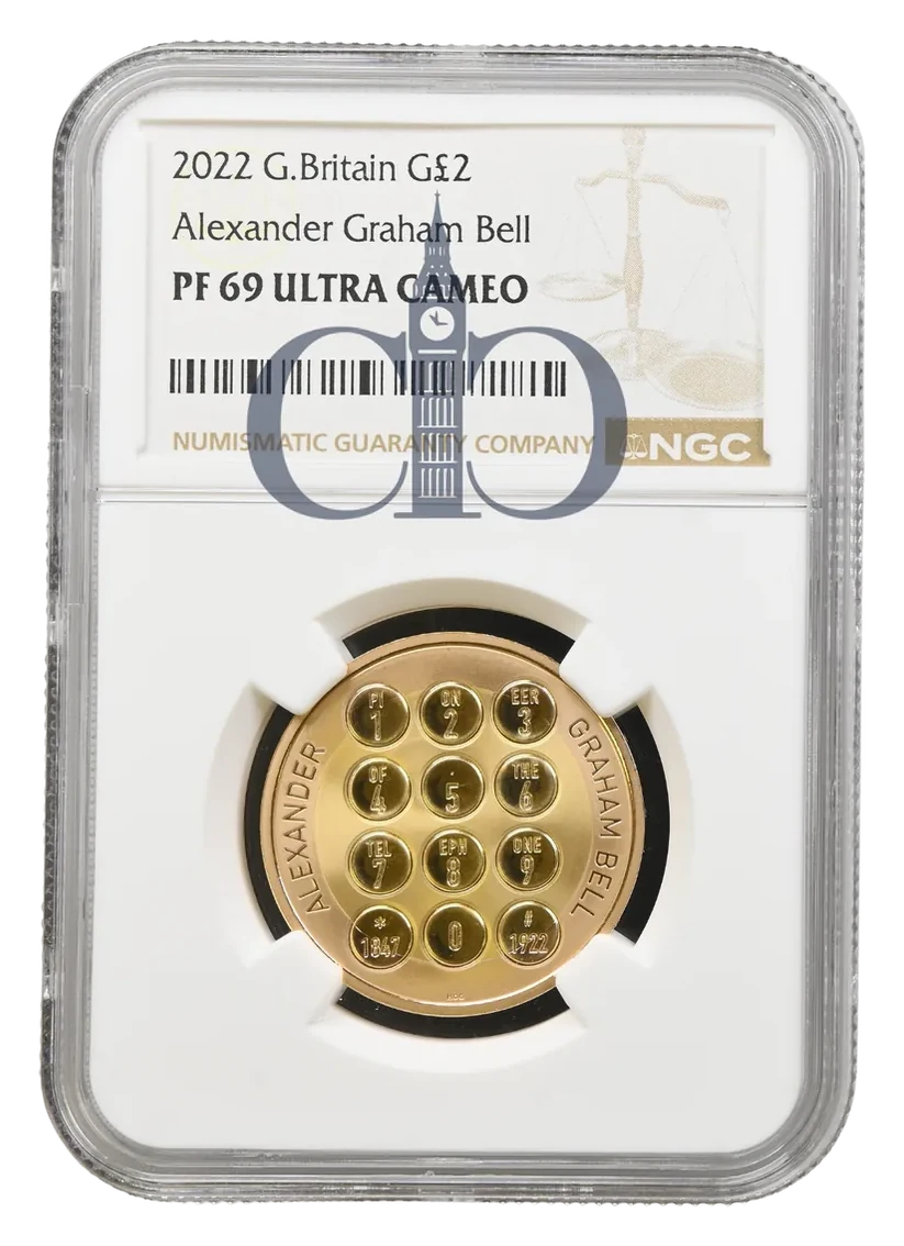 2022 £2 Alexander Graham Bell Proof reverse by Henry Gray