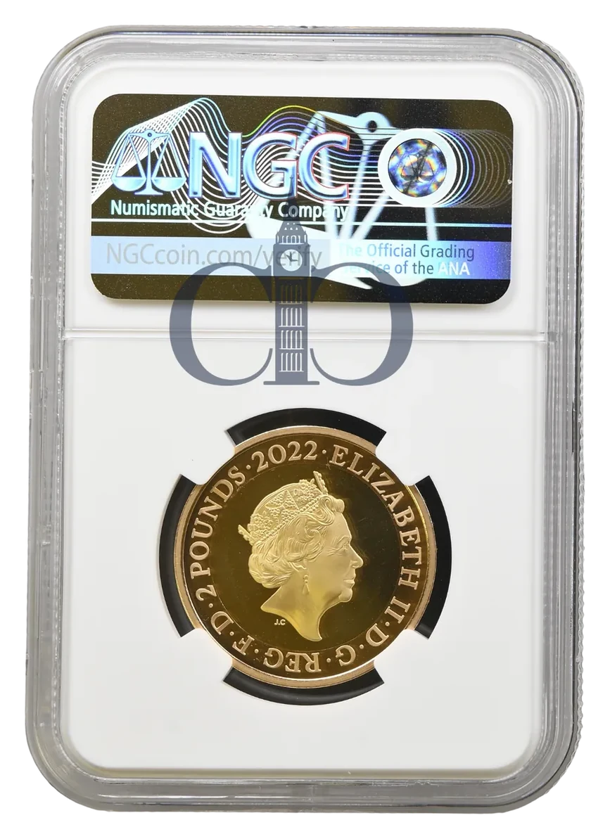 2022 £2 Alexander Graham Bell Proof obverse by Jody Clark