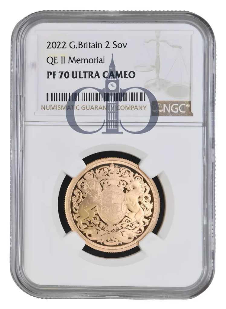 2022 Gold Proof Double Sovereign Memorial Edition reverse by Jody Clark