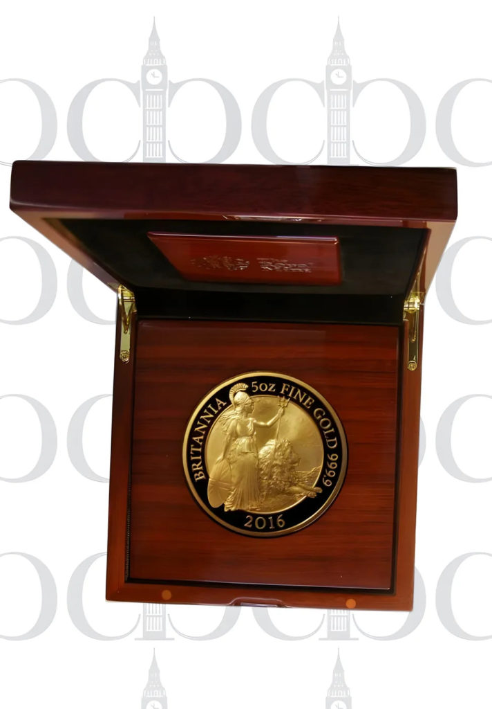 Elizabeth II 2016 Gold Proof 5oz Britannia reverse